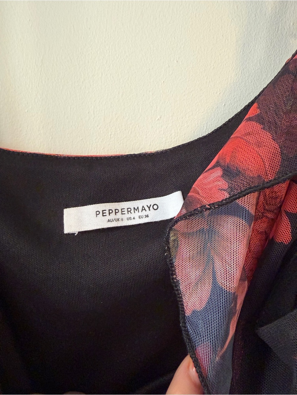 Pepper Mayo Love You Mesh Mini Dress in Midnight Rosa - Picture 5 of 6
